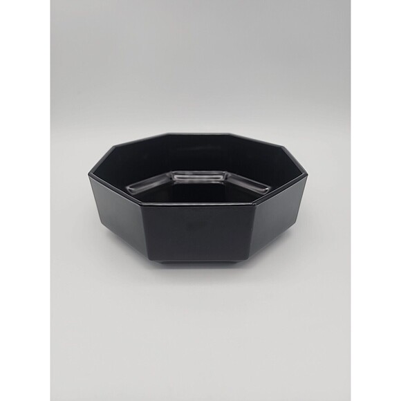 Arcoroc France Black Amethyst Glass 5.5" Octagon Octime Salad Bowl Vintage - Picture 10 of 12